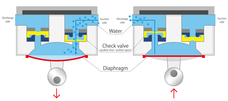 Priciple of diaphragm pumps