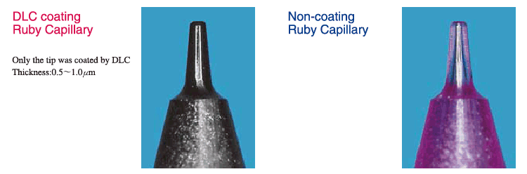 Narrow pitch. Adaptation to the low-temperature bonding. DLC (Diamond Like Carbon) coating achieve excellent wear resistance and threefold longer life span.
