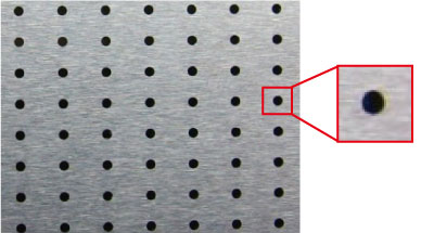 Φ40μm hole drilling on carbide